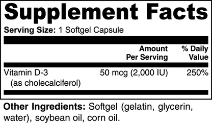 Vitamin D3 2,000 IU